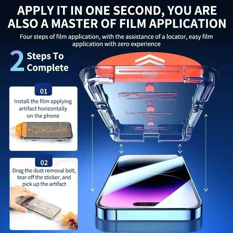 1/2Pcs Privacy Tempered Glass Screen Protector for IPhone 15 14 13 12 11 16 Pro Max Plus Anti-Spy Dust Installation Protector