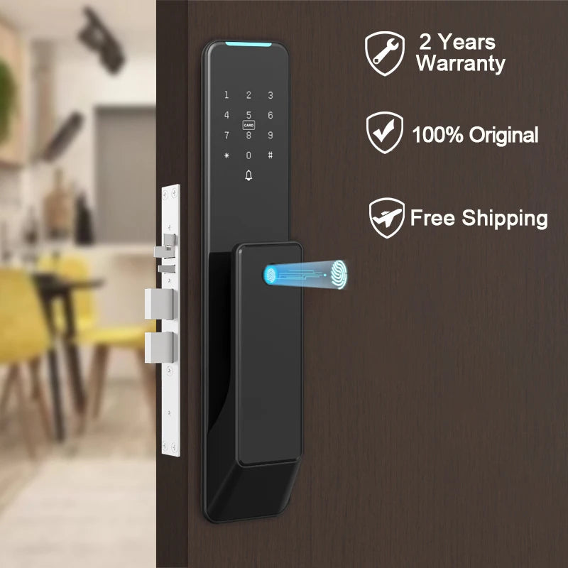 NEW RAYKUBE KX2 TT Lock Bluetooth Full-automatic Electronic Smart Door Lock With Biometric Fingerprint APP NFC Key Unlock