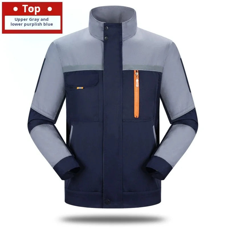 High-visibility reflective safety top workwear, unisex, suitable for welding and auto repair work, safety labor protection cloth