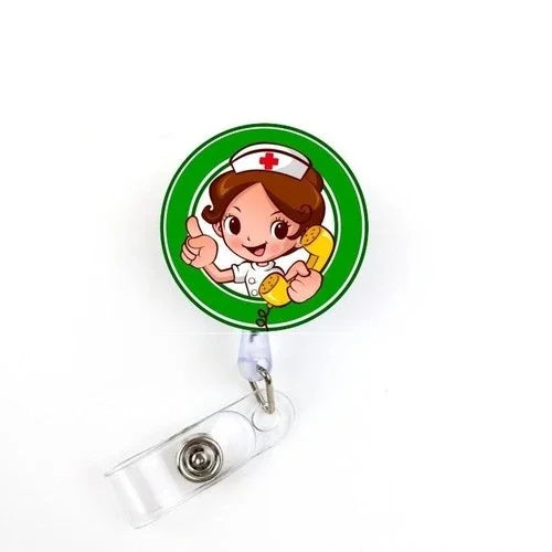 1pc Retractable Nurse Badge Reel Clip Students ID Card Badge Holder Accessories Cute Id Badge Reel School Supplies