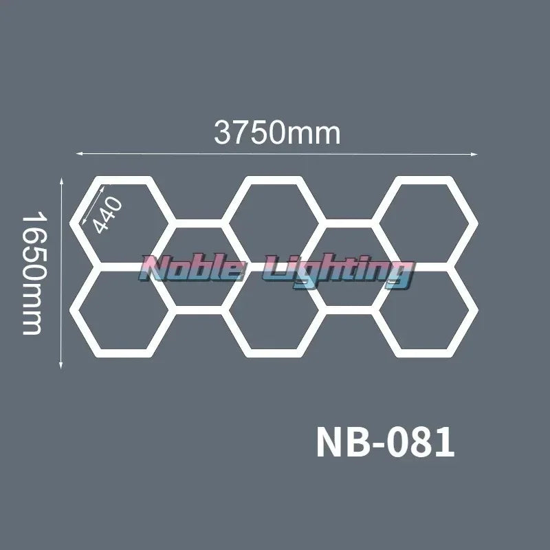 Customized Barbershop Hair Salon Hexagon Led Lights Garage Lamp Honeycomb Led Light for Showroom Ceiling Light Hexagon Light