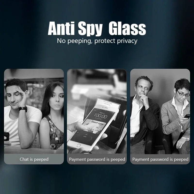 3Pcs Privacy Screen Protector For iPhone 16 15 14 13 12 Pro Max Mini 7 8 Plus Anti-spy Protective Glass For iPhone 16 XXR XS Max