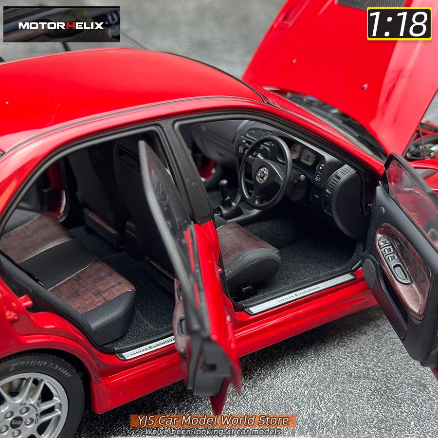 MOTORHELIX MH 1:18 New Mitsubishi Lancer Evolution IV Generation 4 alloy car model sports car static decoration collection