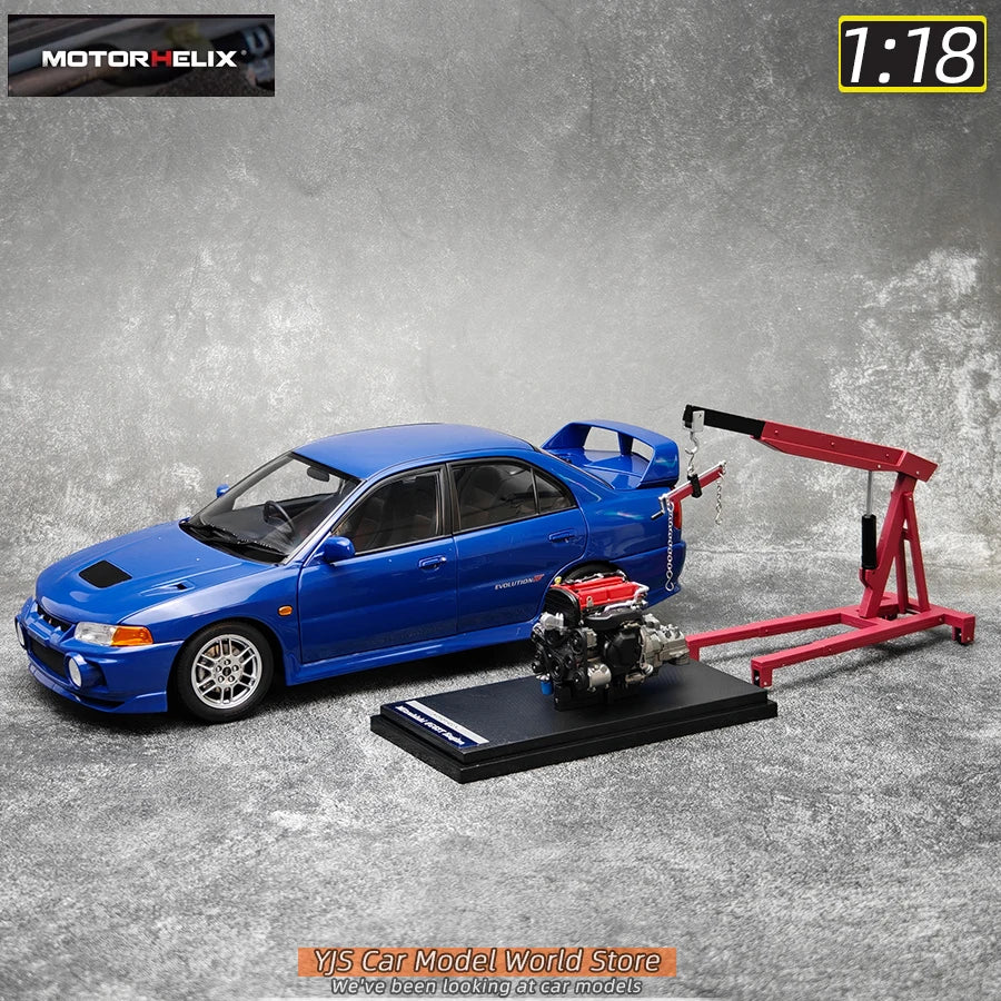 MOTORHELIX MH 1:18 New Mitsubishi Lancer Evolution IV Generation 4 alloy car model sports car static decoration collection