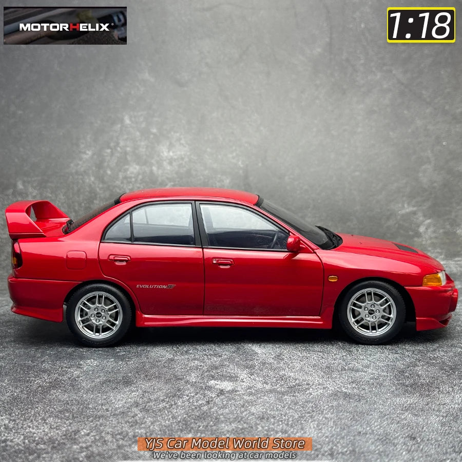 MOTORHELIX MH 1:18 New Mitsubishi Lancer Evolution IV Generation 4 alloy car model sports car static decoration collection