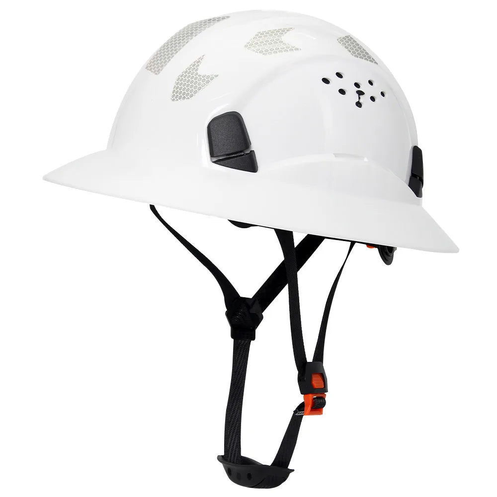 Full Brim Safety Helmet Lightweight Sunshade Breathable Work Protective Rescue Cap CE ANSI Construction Hard Hat Head Protection
