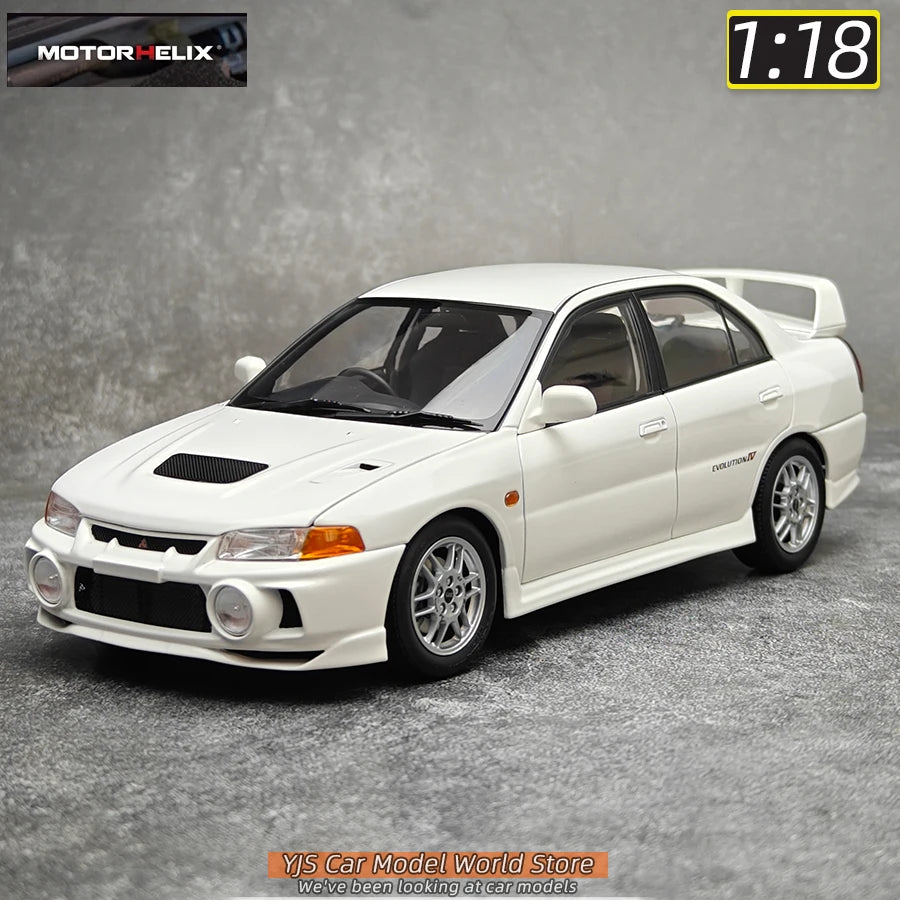 MOTORHELIX MH 1:18 New Mitsubishi Lancer Evolution IV Generation 4 alloy car model sports car static decoration collection