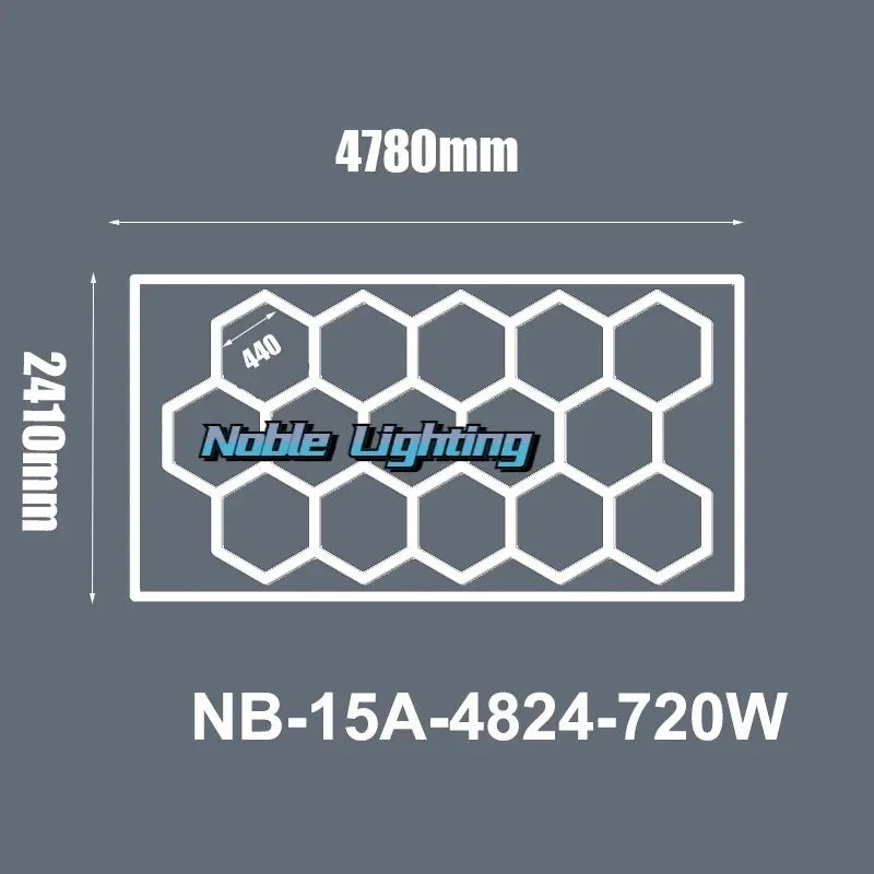 Customized Barbershop Hair Salon Hexagon Led Lights Garage Lamp Honeycomb Led Light for Showroom Ceiling Light Hexagon Light