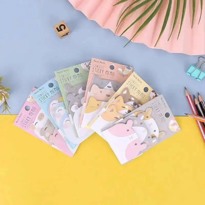 1 Piece Lytwtw's Adhesive Kawaii Animals Pig Sticky Notes Notepad Memo Pad Office School Supplies Stationery Sticker