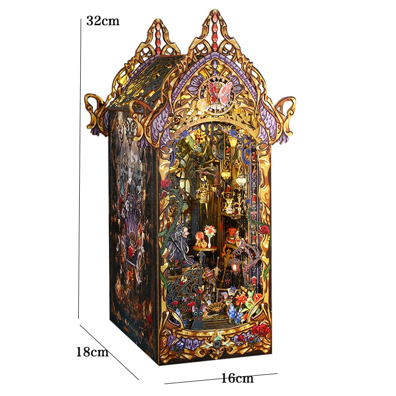 DIY Book Nook Kit Wooden Mini Doll House 3D Puzzle Model Bookshelf Bookends Making Room Toys Home Bedroom Decorations Gifts
