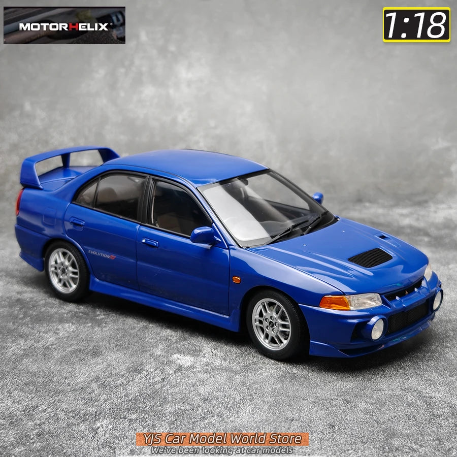 MOTORHELIX MH 1:18 New Mitsubishi Lancer Evolution IV Generation 4 alloy car model sports car static decoration collection