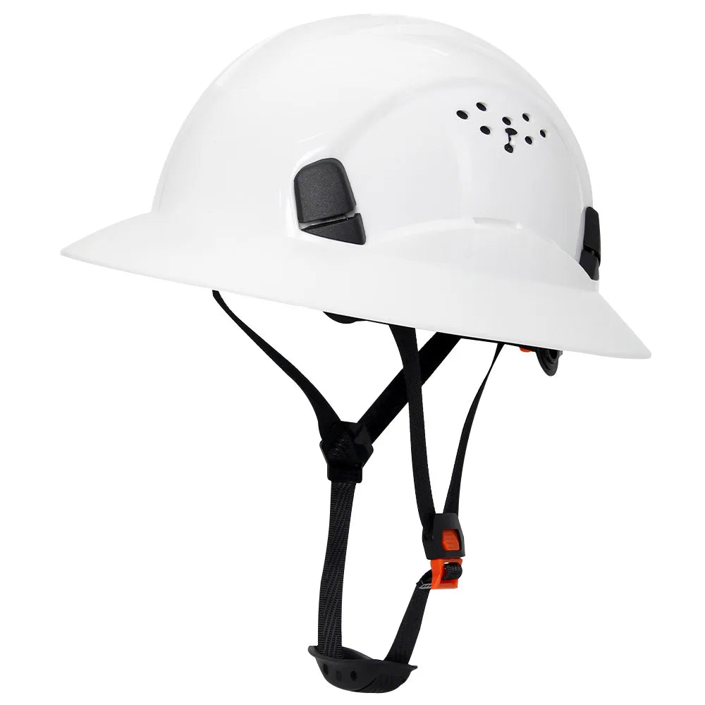Full Brim Safety Helmet Lightweight Sunshade Breathable Work Protective Rescue Cap CE ANSI Construction Hard Hat Head Protection