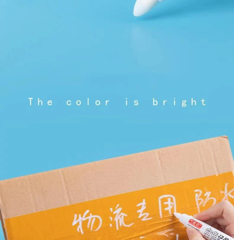 3/5/7Pcs/Set For Metal White Marker Pen Oily Waterproof Plastic Gel Pen Writing Drawing Graffiti Pen Stationery Notebook