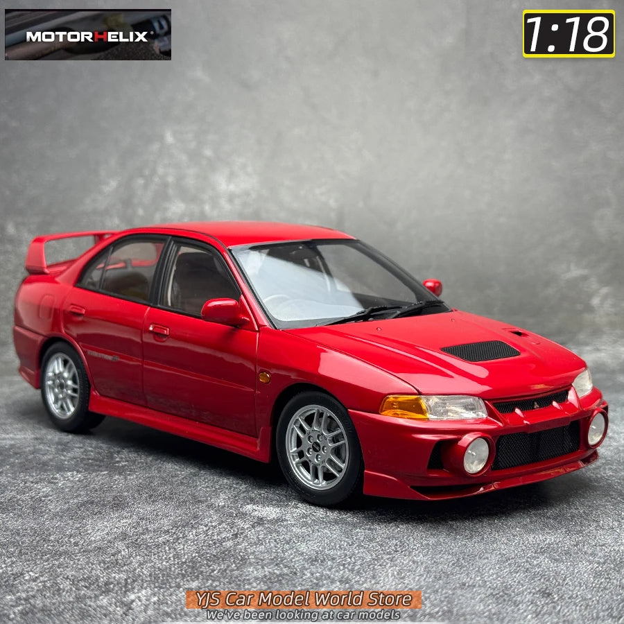 MOTORHELIX MH 1:18 New Mitsubishi Lancer Evolution IV Generation 4 alloy car model sports car static decoration collection