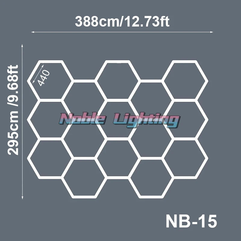 Customized Barbershop Hair Salon Hexagon Led Lights Garage Lamp Honeycomb Led Light for Showroom Ceiling Light Hexagon Light