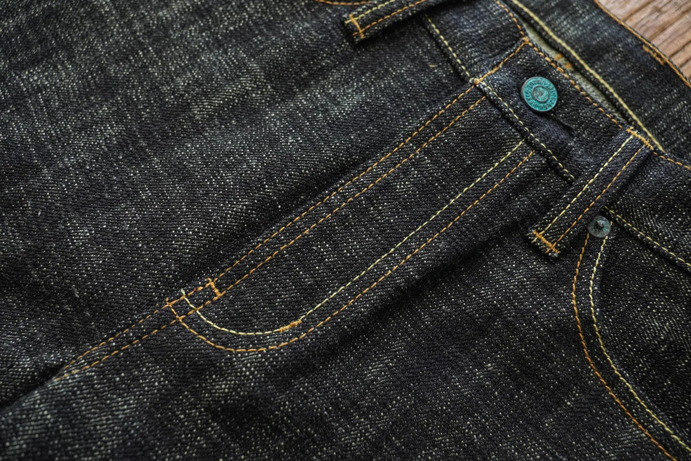 Sauce Zhan Mens Jeans Sanforized Selvedge Denim Jeans Limited EditionDouble-sided Dyeing 66 Fit 20 Oz