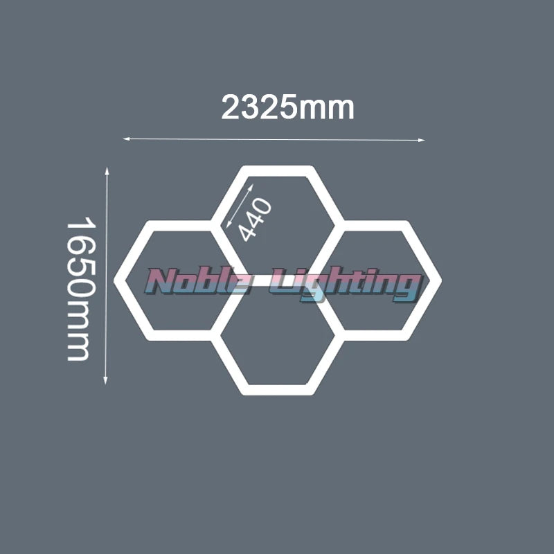 Customized Barbershop Hair Salon Hexagon Led Lights Garage Lamp Honeycomb Led Light for Showroom Ceiling Light Hexagon Light