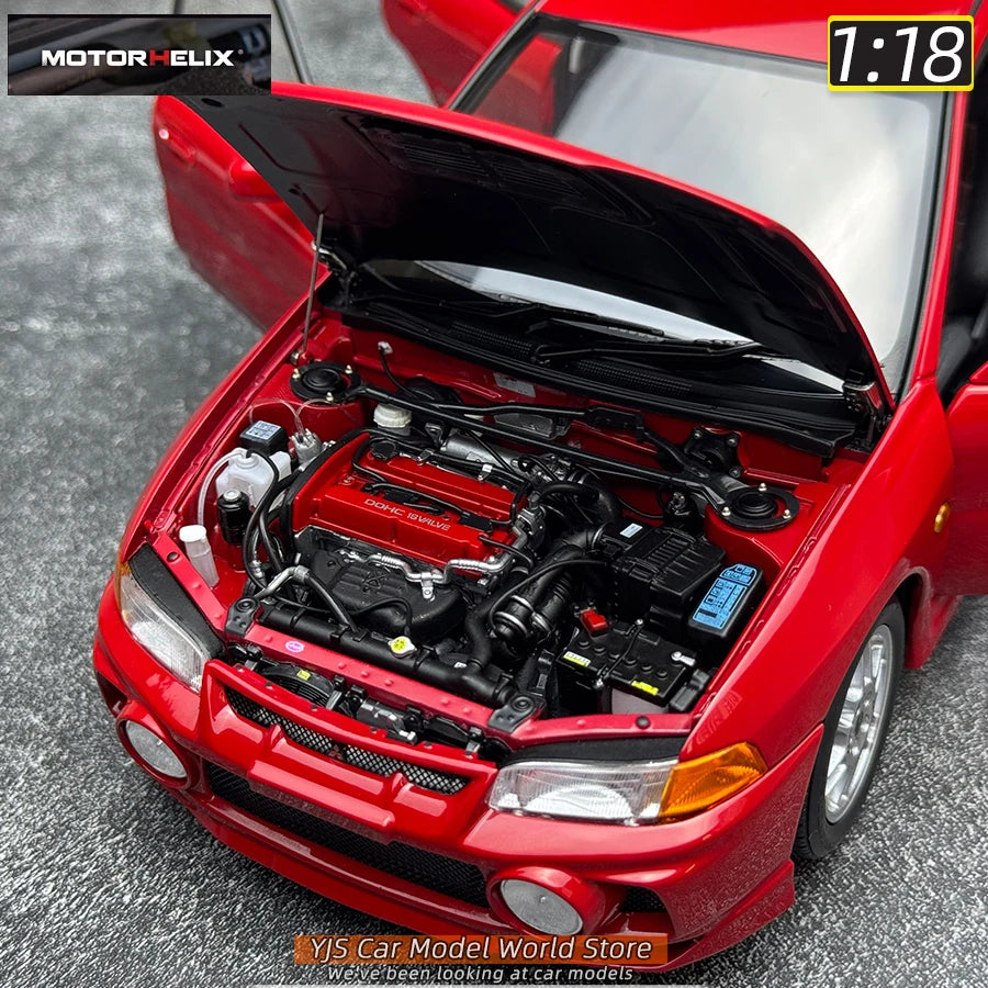 MOTORHELIX MH 1:18 New Mitsubishi Lancer Evolution IV Generation 4 alloy car model sports car static decoration collection