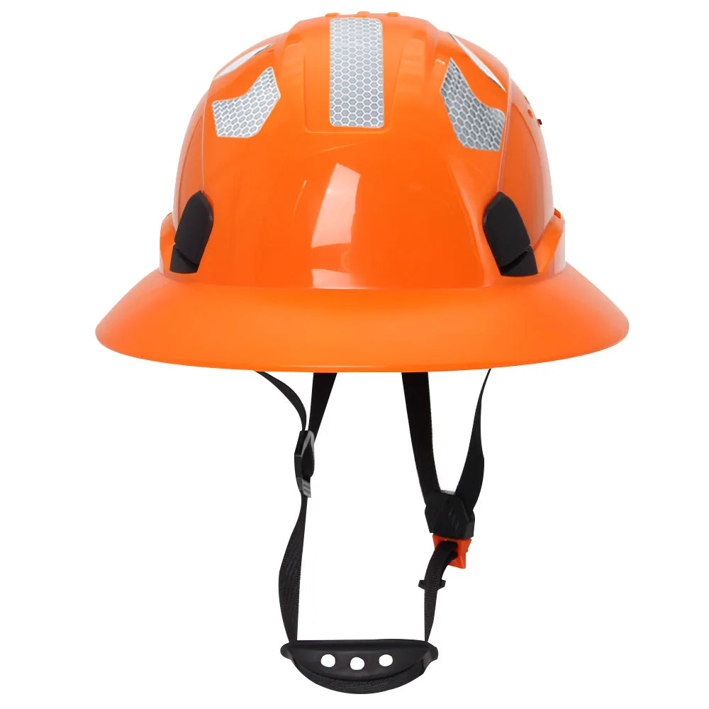 Full Brim Safety Helmet Lightweight Sunshade Breathable Work Protective Rescue Cap CE ANSI Construction Hard Hat Head Protection