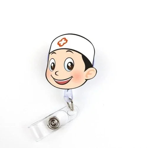 1pc Retractable Nurse Badge Reel Clip Students ID Card Badge Holder Accessories Cute Id Badge Reel School Supplies