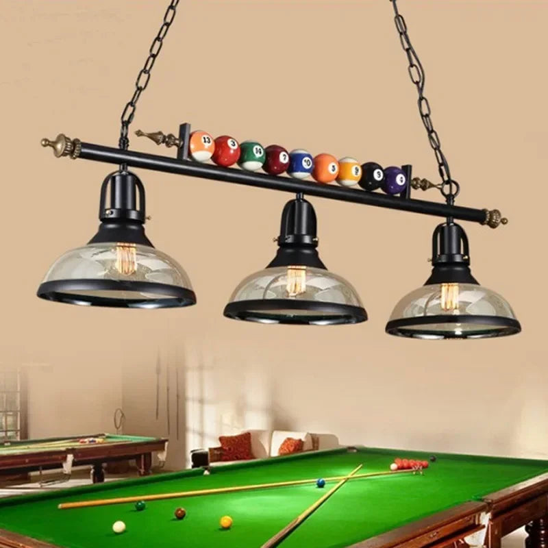 Restaurant Bar Counter Clothing Store Hot Pot Room Decoration Creative Personality Nostalgic Industrial Retro Billiard Pendant