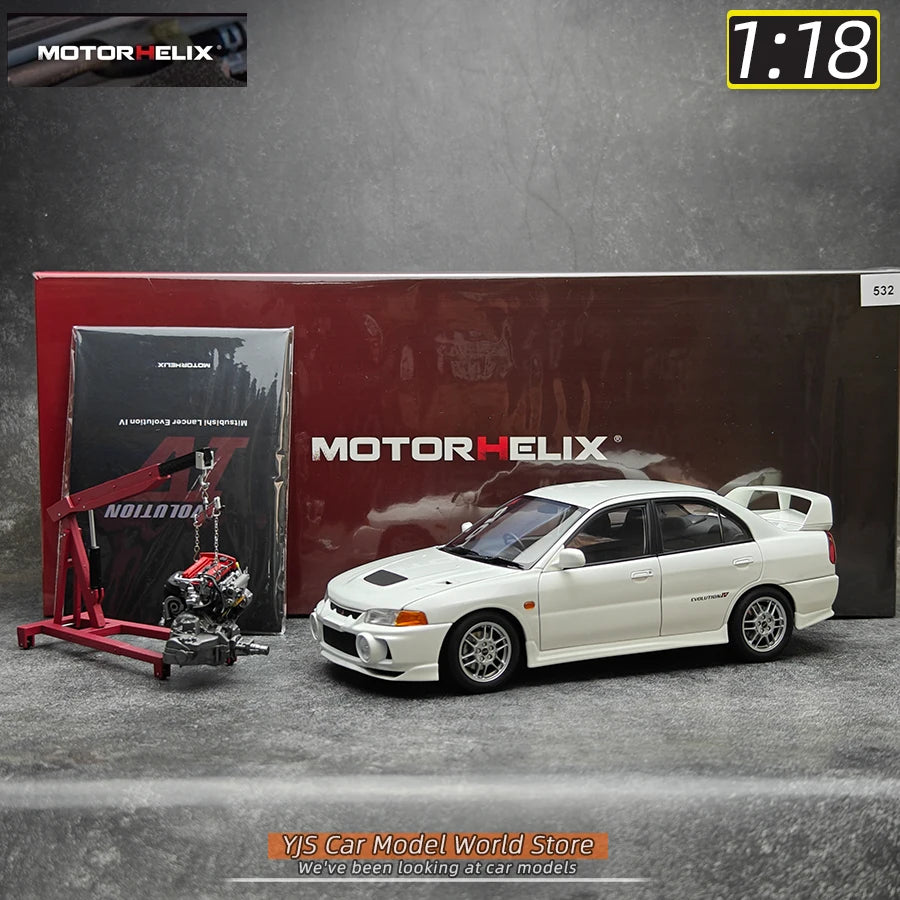 MOTORHELIX MH 1:18 New Mitsubishi Lancer Evolution IV Generation 4 alloy car model sports car static decoration collection
