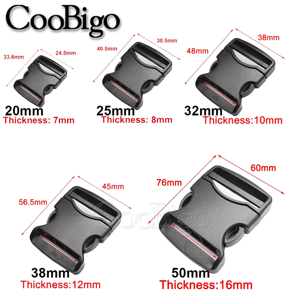 3/4"~2" Side Release Buckles Clip Plastic Hardware Fastener Belt Luggage Bag Outdoor Backpack Strap Sewing Accessories