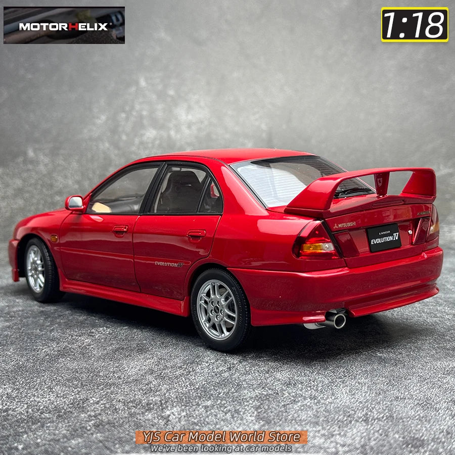 MOTORHELIX MH 1:18 New Mitsubishi Lancer Evolution IV Generation 4 alloy car model sports car static decoration collection