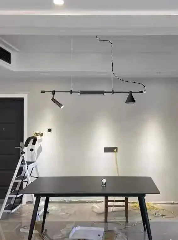 Nordic Designer Led Chandelier Spot Light Black for Table Dining Kitchen Bar Pendant Lamp Home Decor Lighting Suspension Fixture