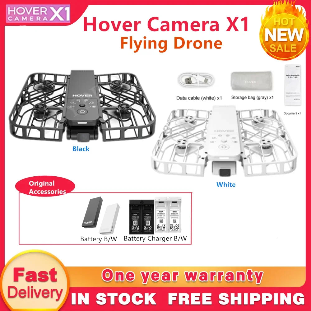 HoverAir X1 Flying Drone Camera 125g Ultra-Light Foldable Portable Unlock Advanced Shots Dronie View For Outdoor Hover Air X1