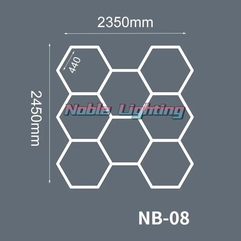 Customized Barbershop Hair Salon Hexagon Led Lights Garage Lamp Honeycomb Led Light for Showroom Ceiling Light Hexagon Light