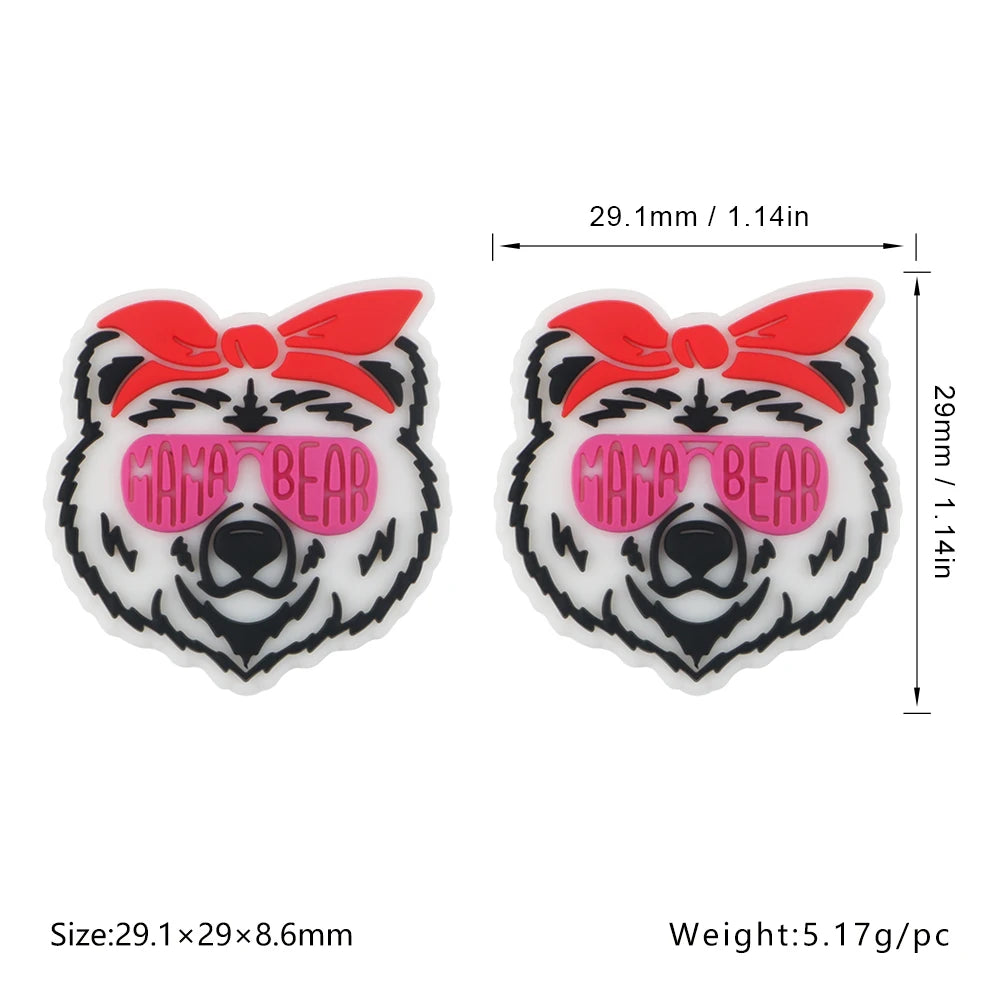5/10pcs Cartoon Silicone Beads Mini Silicone Focus Beads for Jewelry Making DIY Nipple Chain Bead Pen Handmade Accessories