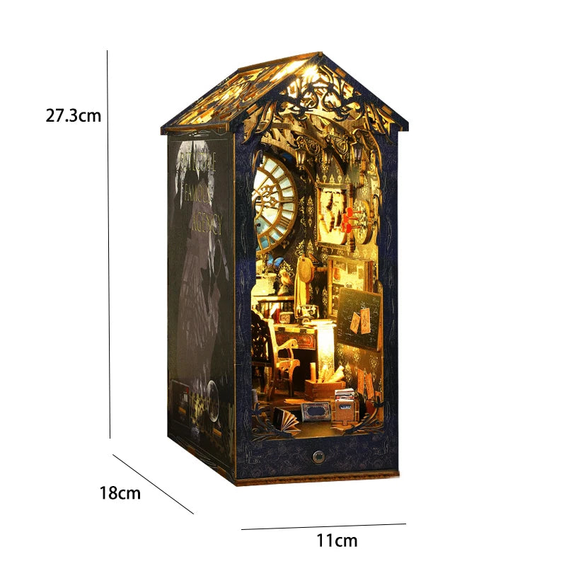 DIY Book Nook Kit Wooden Mini Doll House 3D Puzzle Model Bookshelf Bookends Making Room Toys Home Bedroom Decorations Gifts