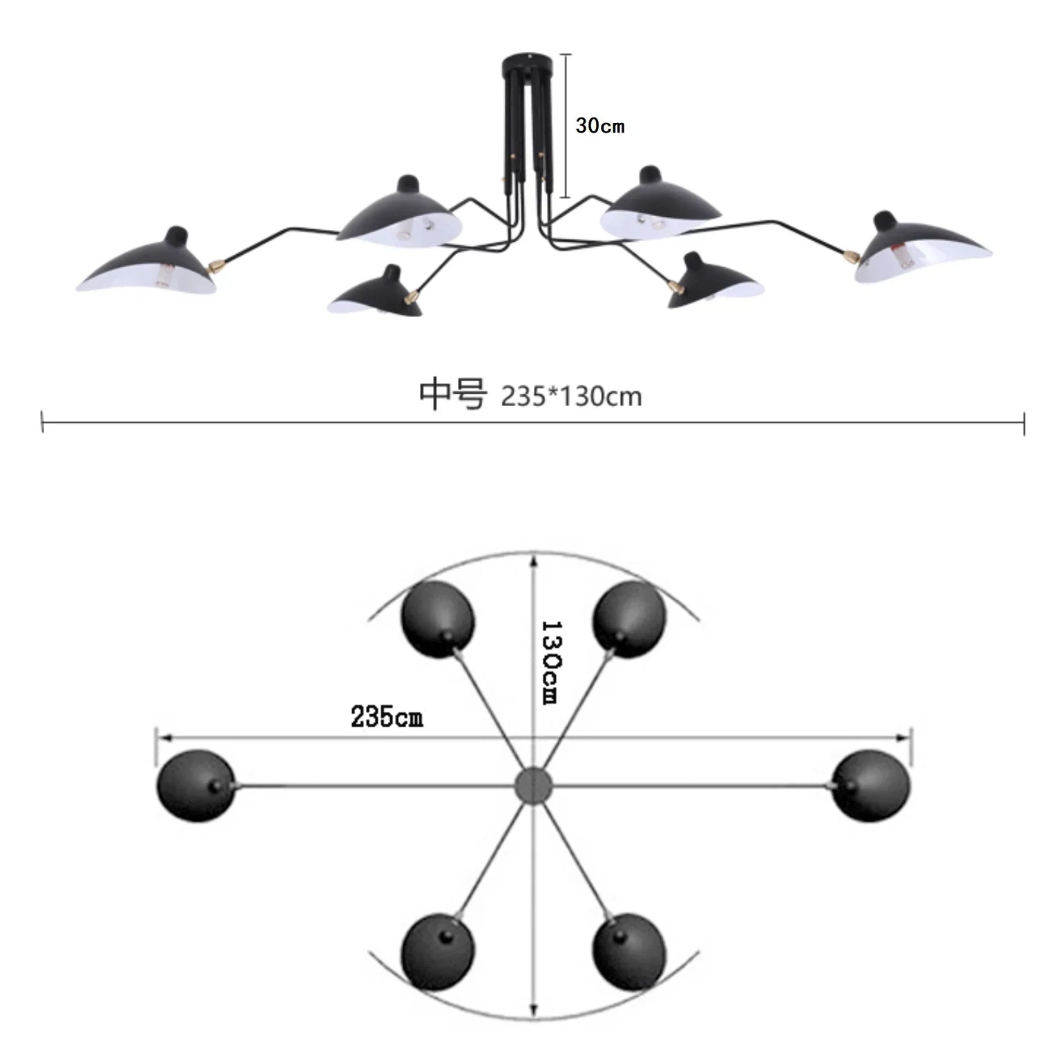 Modern DaWn Spider Serge Mouille Ceiling Lights for Living Room Bedroom Lamp Hanging Luminaire Home Lighting Fixtures Art Deco