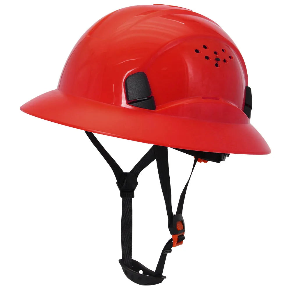 Full Brim Safety Helmet Lightweight Sunshade Breathable Work Protective Rescue Cap CE ANSI Construction Hard Hat Head Protection