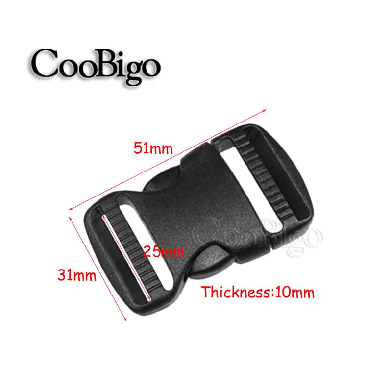3/4"~2" Dual Side Release Buckles Adjustable Molle Tactical Buckle Backpack Bag Belt Strap Webbing DIY Craft Accessories Plastic