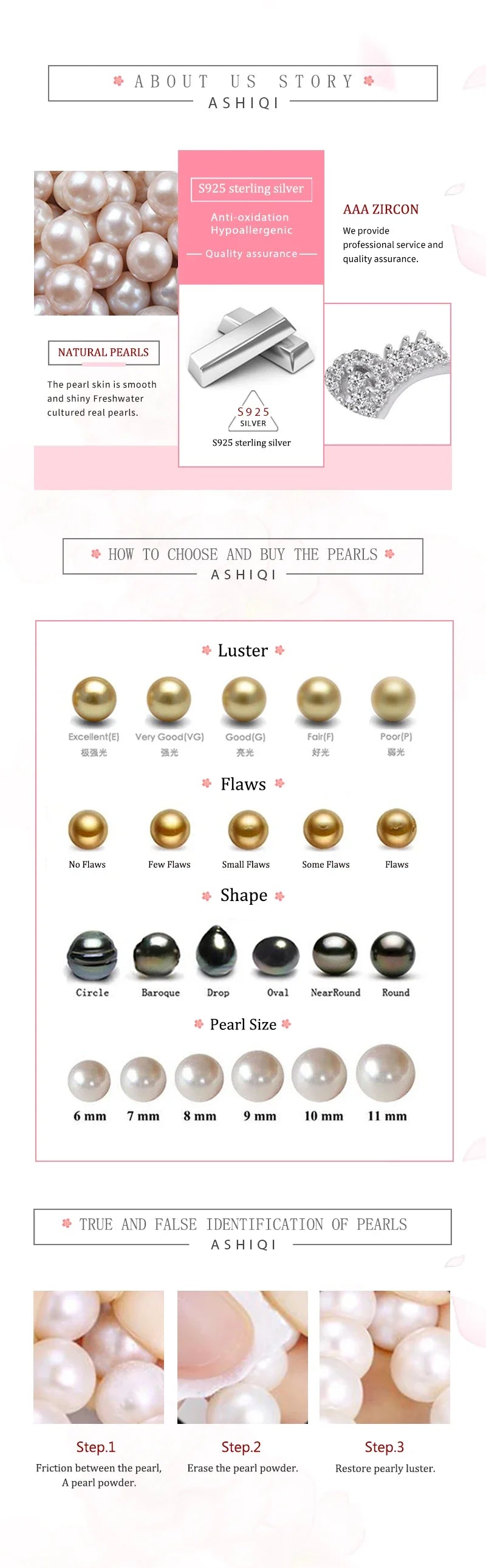 ASHIIQI Natural Freshwater Pearl Anklet Genuine 925 Sterling Silver Handmade Jewelry Wedding Jewelry Lady