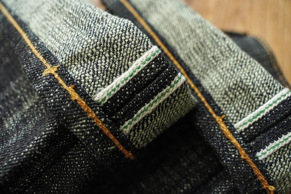 Sauce Zhan Mens Jeans Sanforized Selvedge Denim Jeans Limited EditionDouble-sided Dyeing 66 Fit 20 Oz