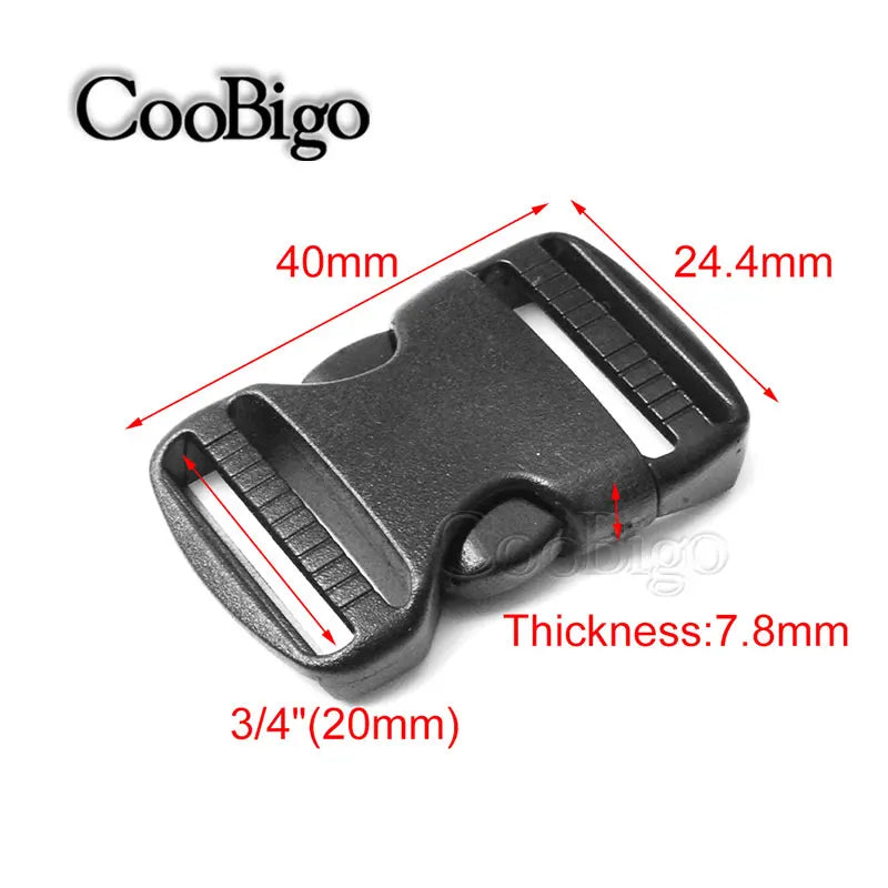 3/4"~2" Dual Side Release Buckles Adjustable Molle Tactical Buckle Backpack Bag Belt Strap Webbing DIY Craft Accessories Plastic