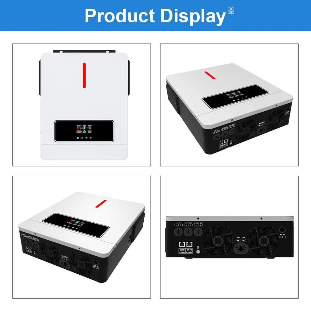 Daxtromn 3.6KW 6.2KW solar inverter 24VDC 48vDC hybrid mppt 6200W pure sine wave hybrid charge controller 120A off grid On Grid