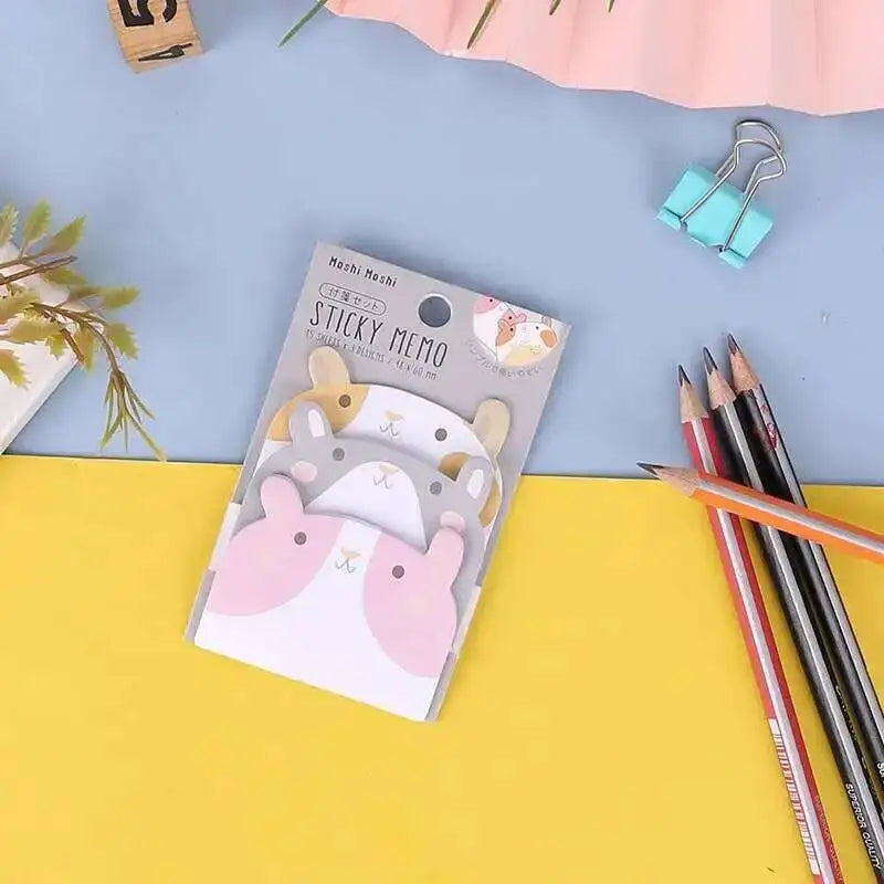 1 Piece Lytwtw's Adhesive Kawaii Animals Pig Sticky Notes Notepad Memo Pad Office School Supplies Stationery Sticker