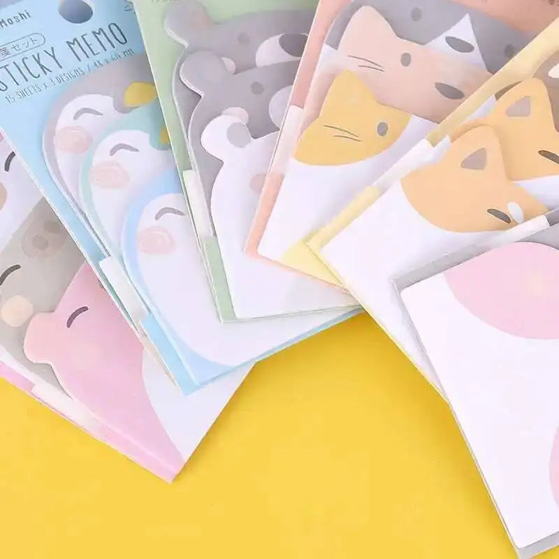 1 Piece Lytwtw's Adhesive Kawaii Animals Pig Sticky Notes Notepad Memo Pad Office School Supplies Stationery Sticker