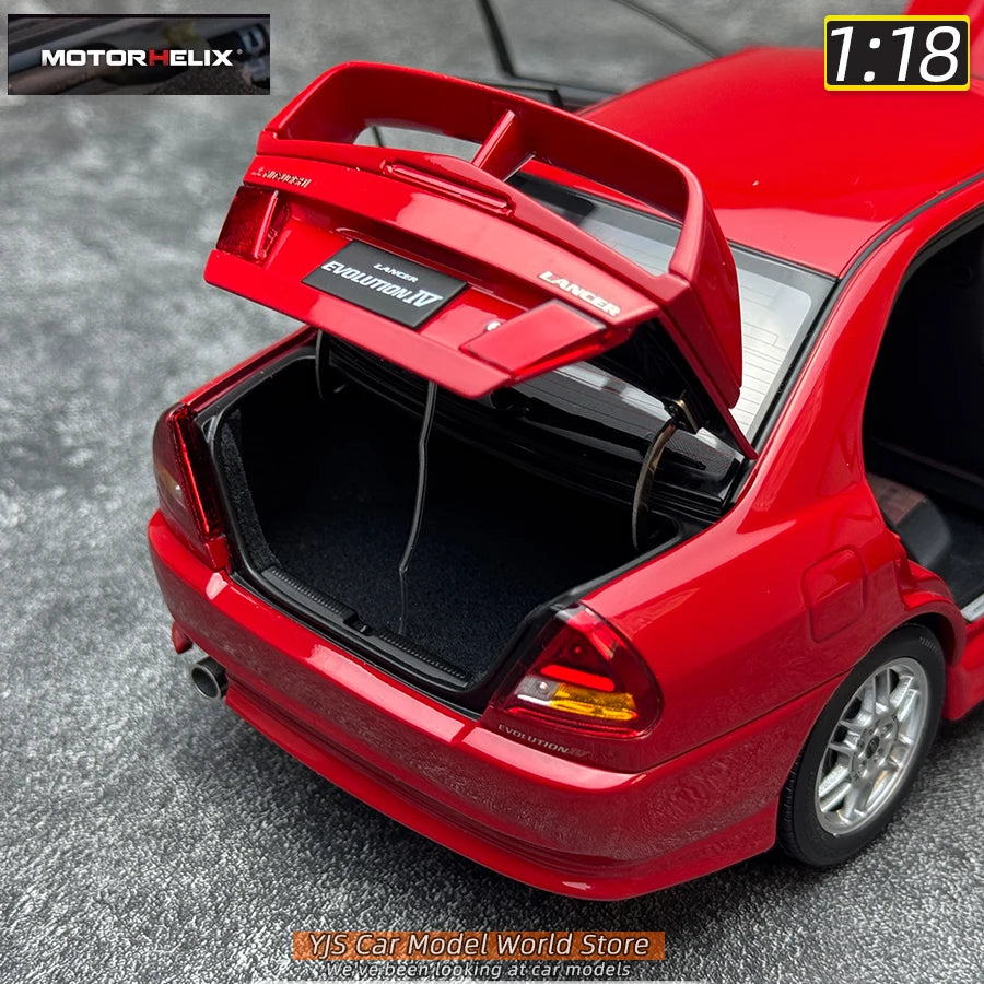 MOTORHELIX MH 1:18 New Mitsubishi Lancer Evolution IV Generation 4 alloy car model sports car static decoration collection