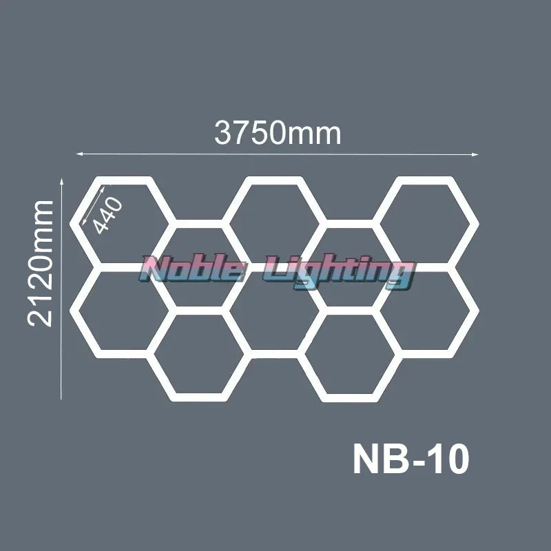 Customized Barbershop Hair Salon Hexagon Led Lights Garage Lamp Honeycomb Led Light for Showroom Ceiling Light Hexagon Light