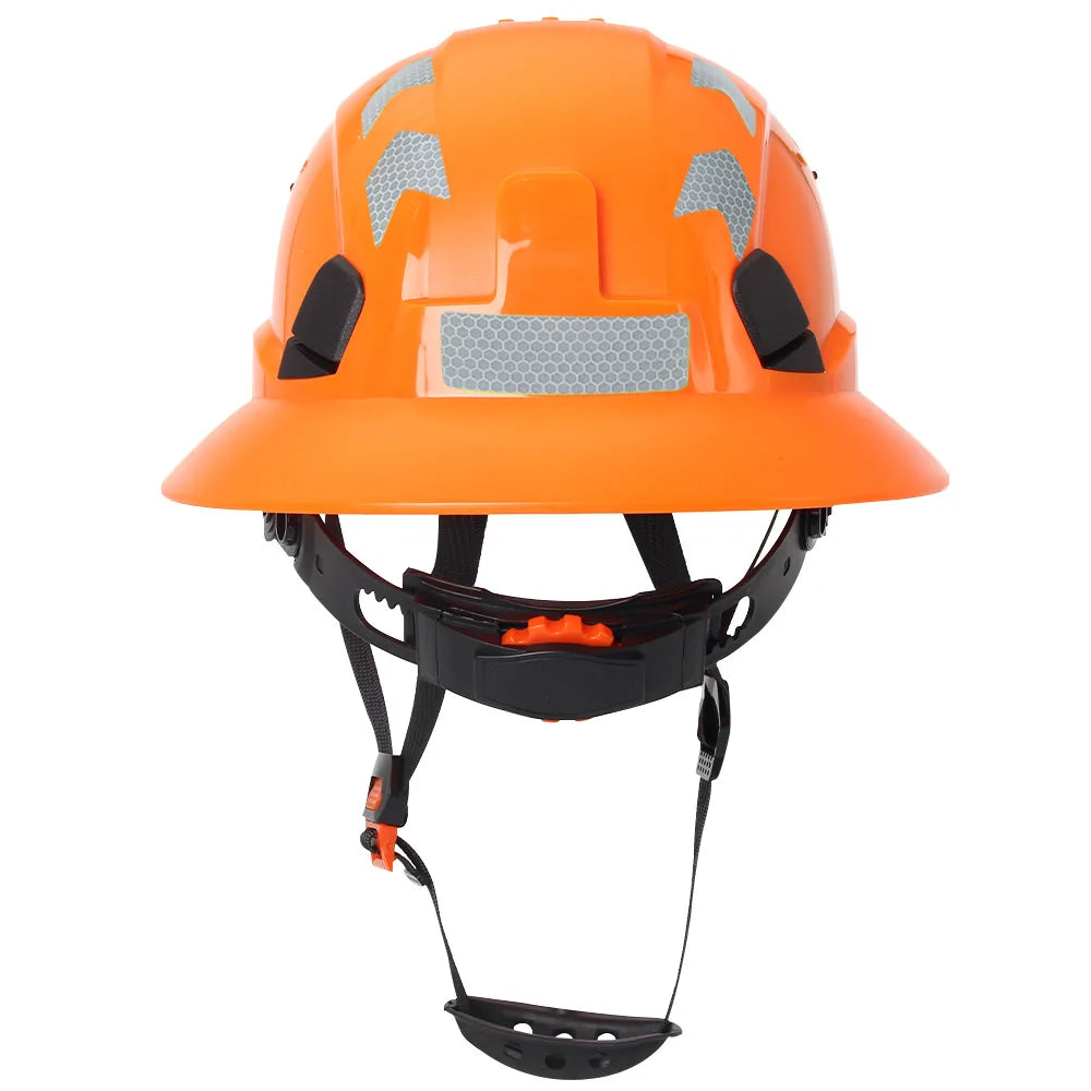 Full Brim Safety Helmet Lightweight Sunshade Breathable Work Protective Rescue Cap CE ANSI Construction Hard Hat Head Protection