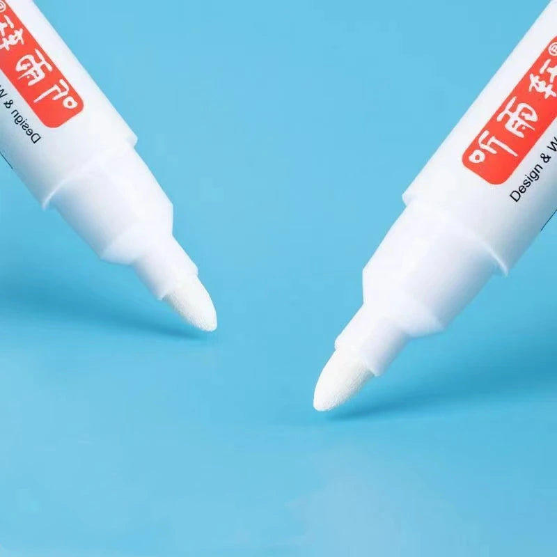 3/5/7Pcs/Set For Metal White Marker Pen Oily Waterproof Plastic Gel Pen Writing Drawing Graffiti Pen Stationery Notebook