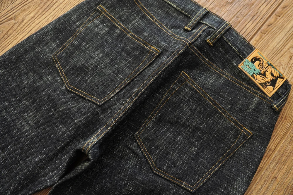 Sauce Zhan Mens Jeans Sanforized Selvedge Denim Jeans Limited EditionDouble-sided Dyeing 66 Fit 20 Oz