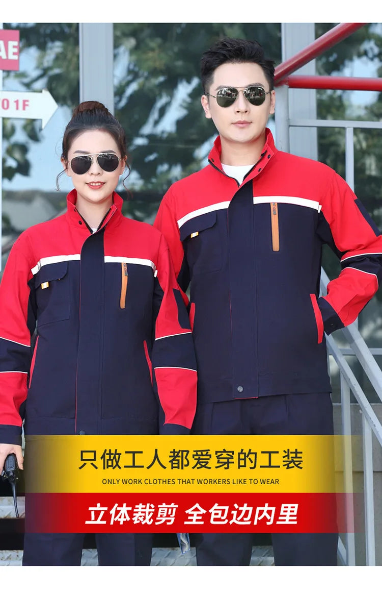 High-visibility reflective safety top workwear, unisex, suitable for welding and auto repair work, safety labor protection cloth