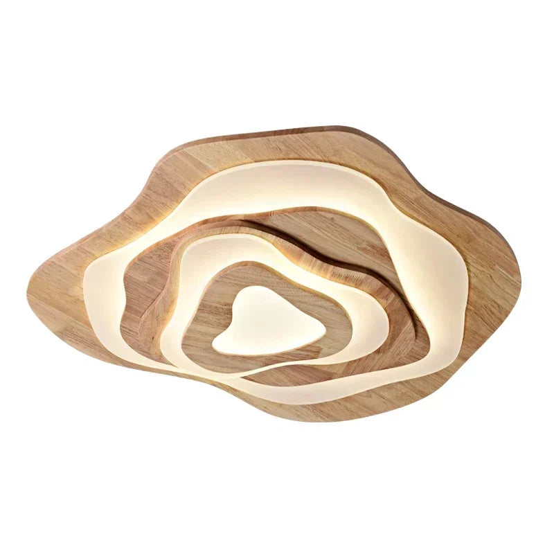 Chinese Zen lustre Wood Ceiling Lamp Creative Cloud Acrylic led lights Hotel Restaurant Tearoom Lounge Bedroom Balcony Lighting