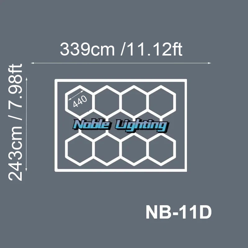 Customized Barbershop Hair Salon Hexagon Led Lights Garage Lamp Honeycomb Led Light for Showroom Ceiling Light Hexagon Light